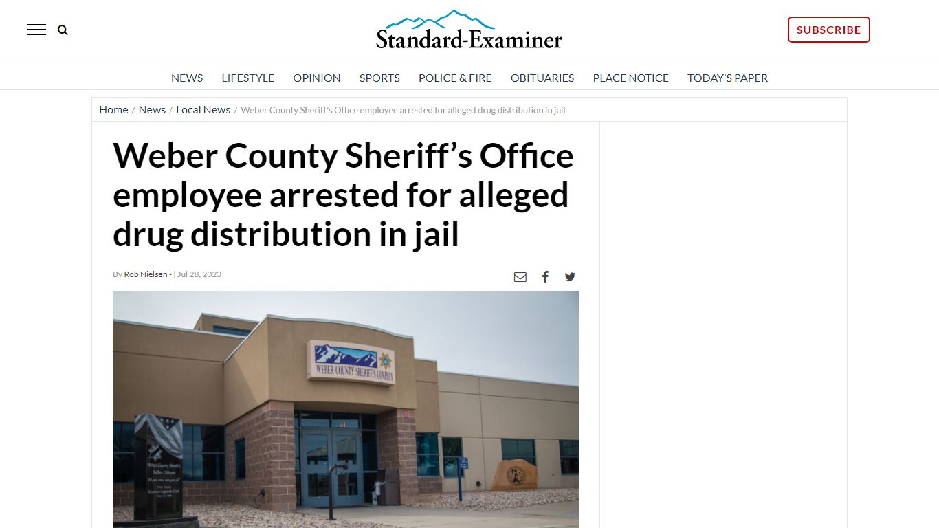 Weber County Sheriff’s Office employee arrested for alleged drug ...
